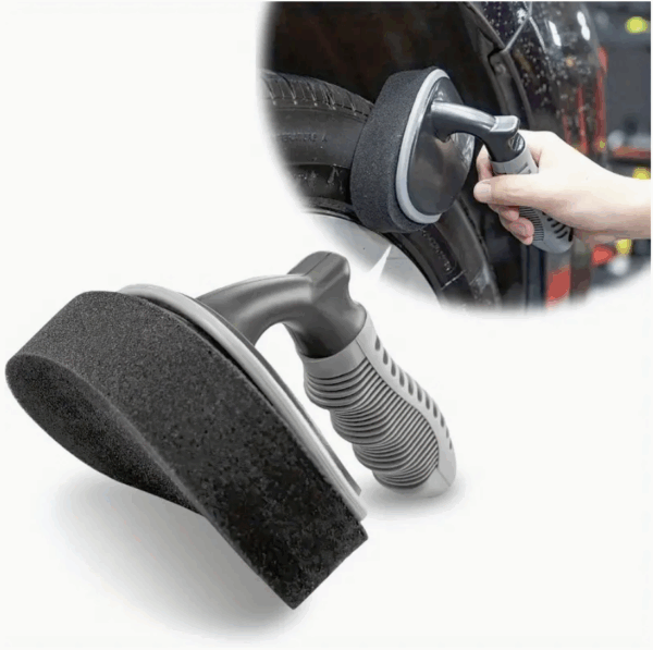 Tyre Wax Brush with Handle - Image 2