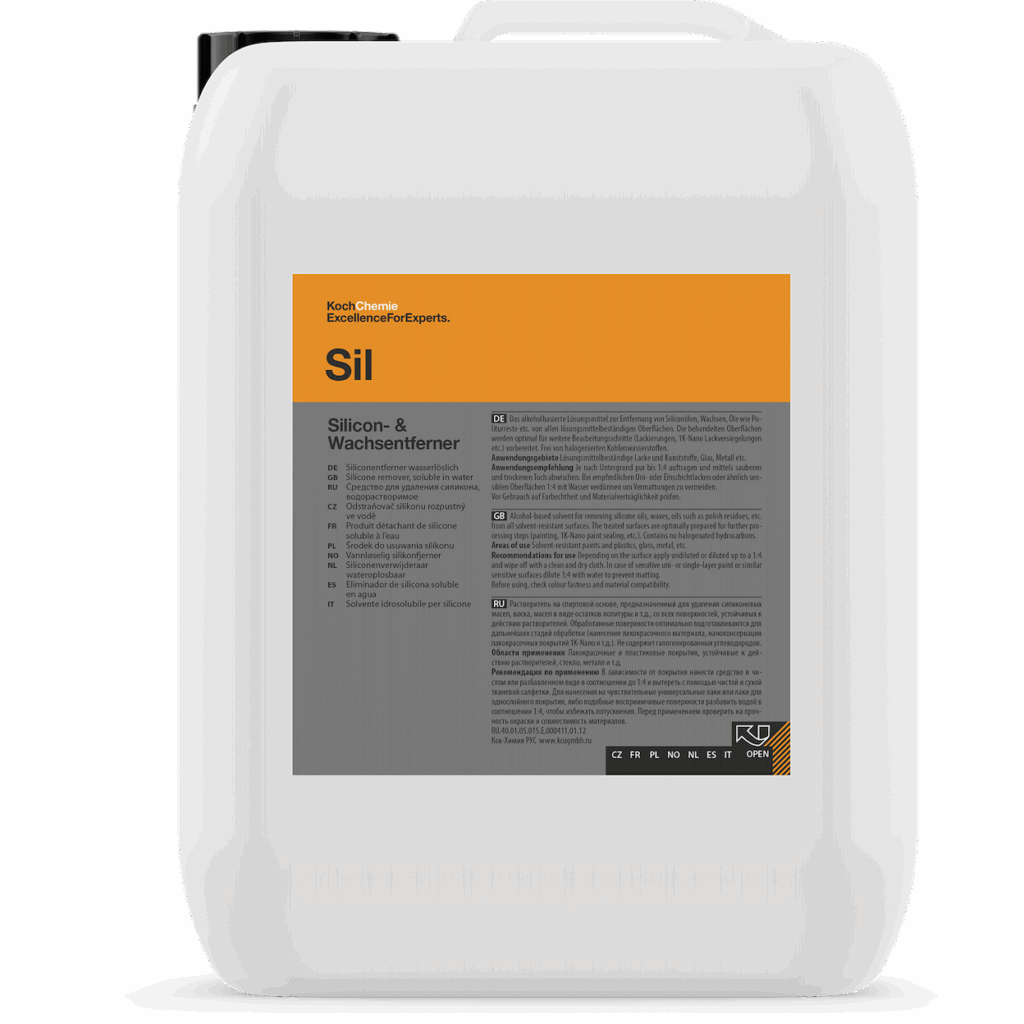 Koch-Chemie Sil Silicone Oil & Wax Remover & Halogenated Hydrocarbons - 5L