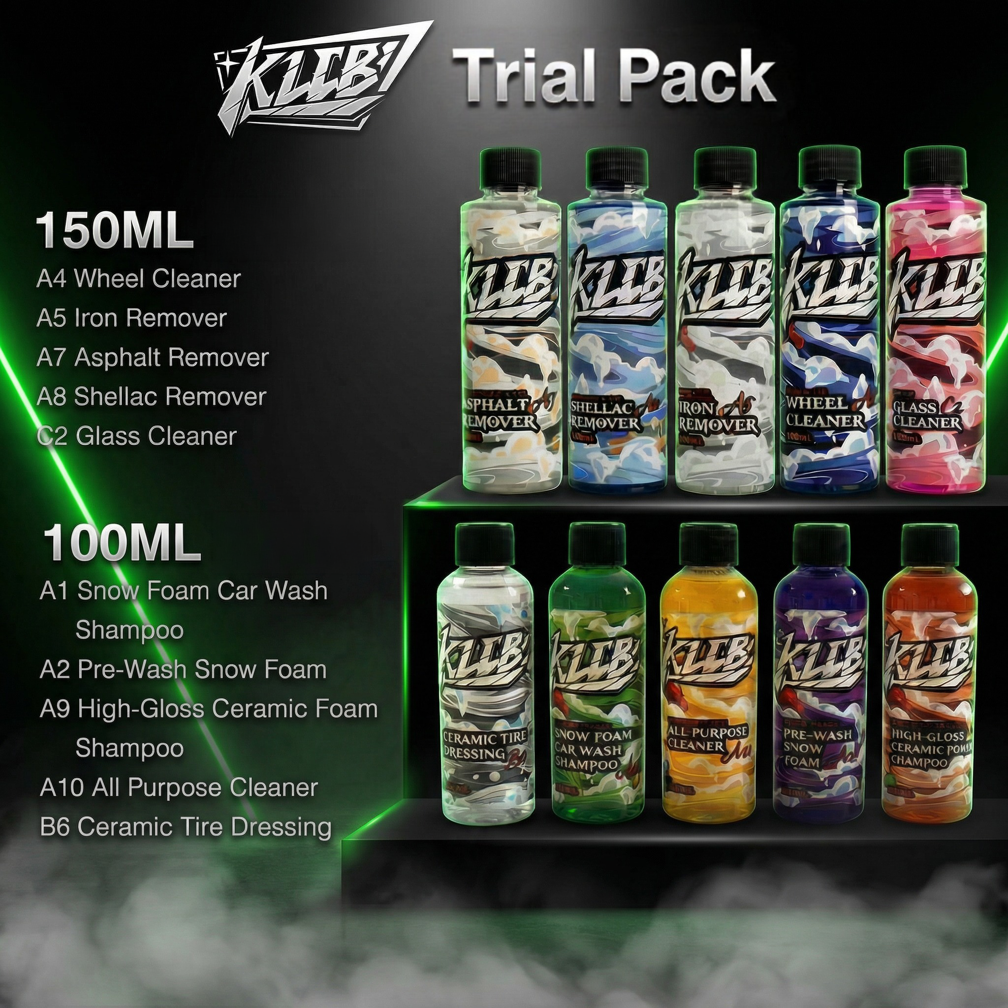 car detailing trial pack klcb sample kit