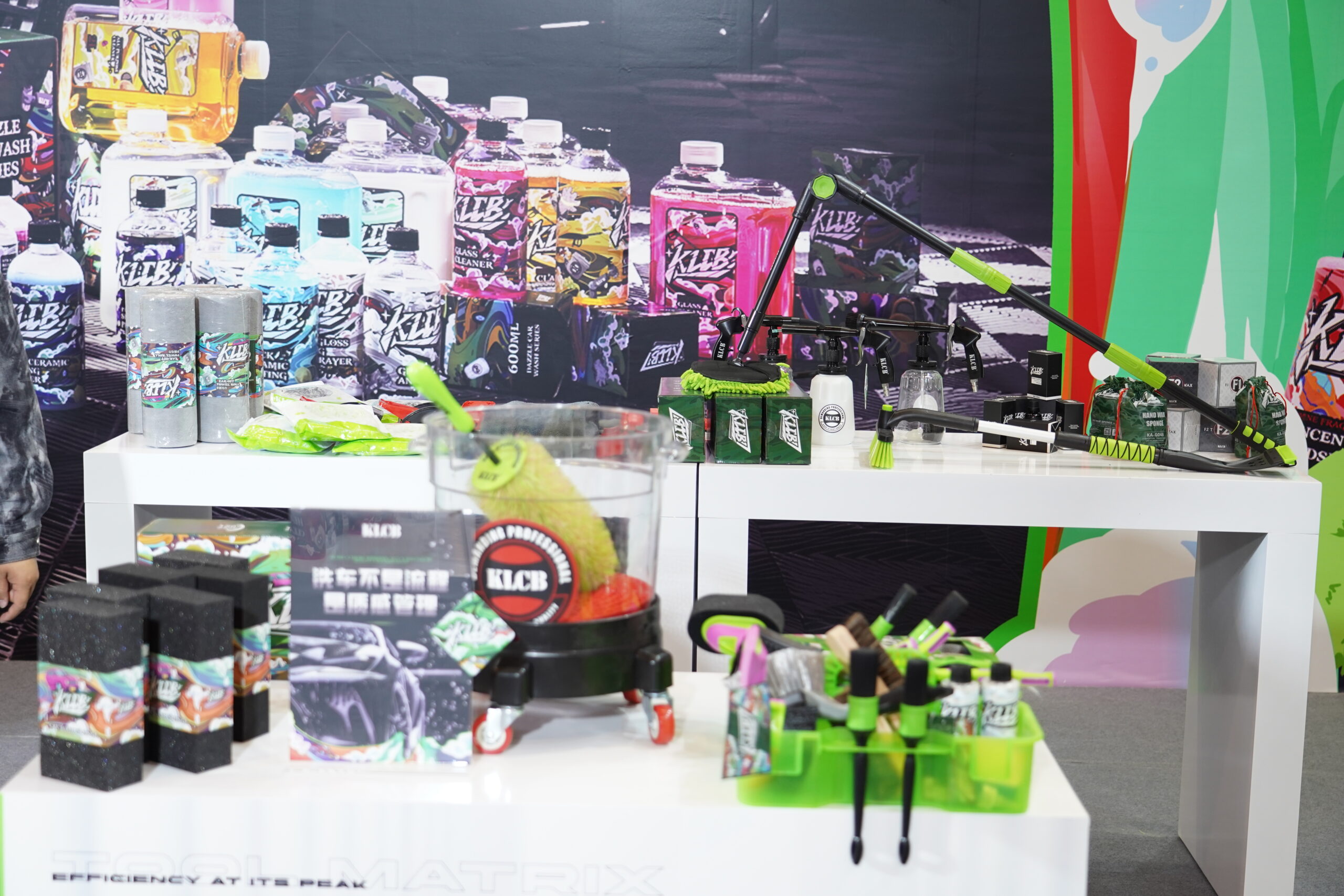 KLCB car detailing products display