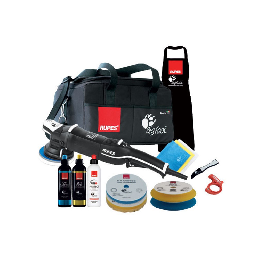 RUPES 125mm BigFoot Mark III Electric Random Orbital Polisher 15mm Orbit LHR15III LUX Kit